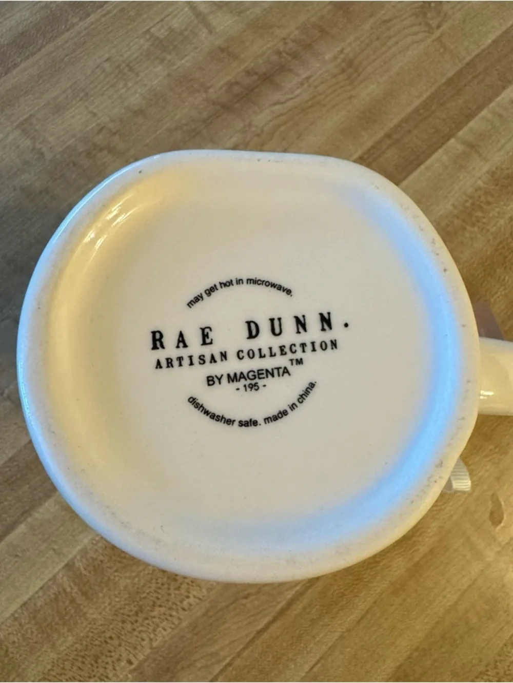 Rae Dunn Valentine's Day ‘MON CHERRY’ Double-Sided Mug w/Red Interior NWT